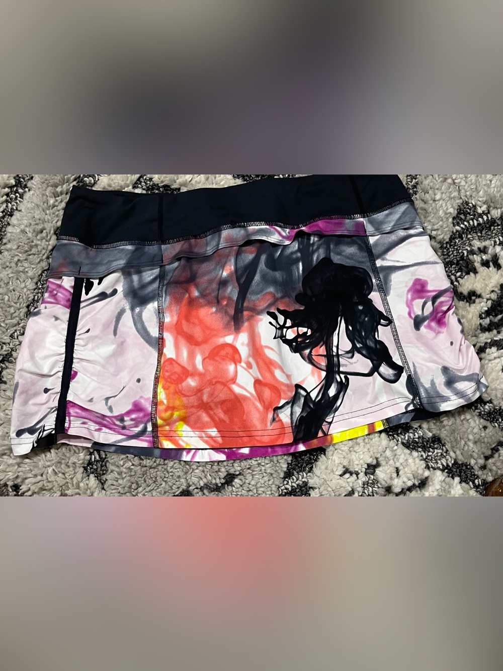 lululemon athletica Pink & Black Tie-Dye Athletic Skirt